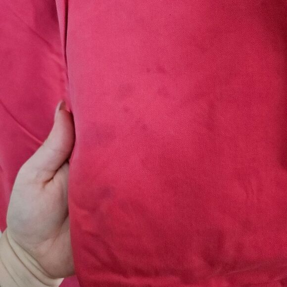 Gap Khakis Pants Hot Coral Broken-In Straight Casual Solid Spring Staple Pink - Picture 9 of 10